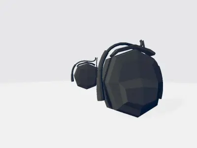 Audio Headset Low-poly 3D model