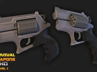 Survival Weapons HD Vol 1 Low-poly 3D model