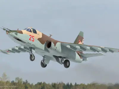 Attack Plane Su-25 Frogfoot 3D model