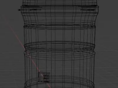 Radioactive waste barrel Free low-poly 3D model purchase