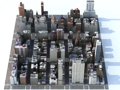 Manhattan District 05 Low Poly 3D model