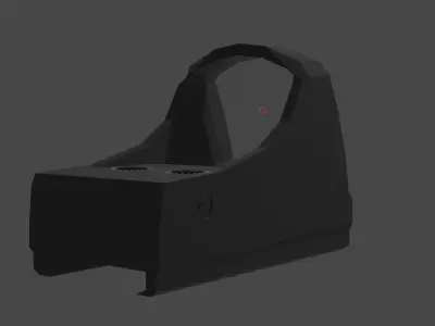 red dot sight low poly Free low-poly 3D model