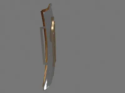 Dragons brotherhood shield Low-poly 3D model