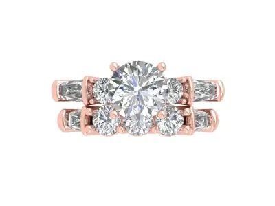 Solitaire Round Stone Ring 3D print model purchase