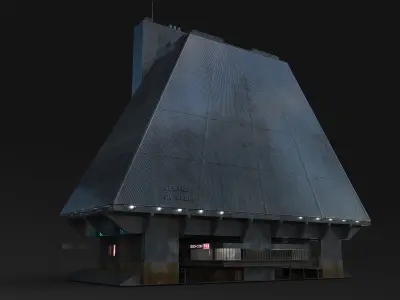 Brutalis Scifi Building 08 3D model
