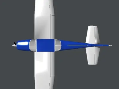 Prop Plane 2 Low-poly 3D model