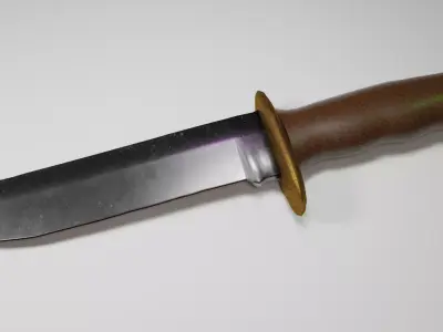 melee hunting knife Low-poly 3D model