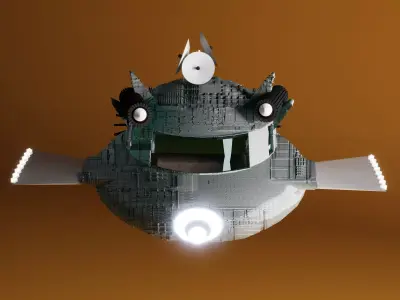 R-Space Spaceship  Low-poly 3D model