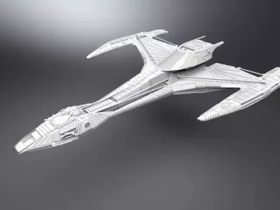 Klingon Raptor scale model   3D print model