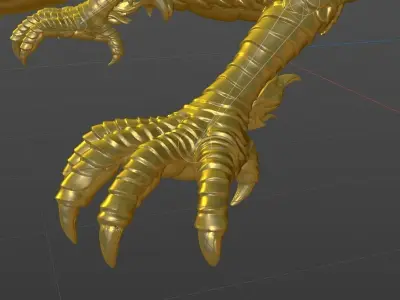 Dragon golden 3D model