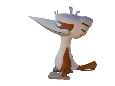 Cartoon Bird Low-poly 3D model