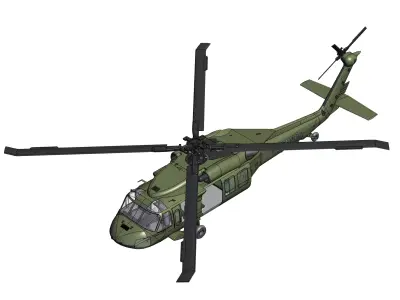 B44 Black Hawk Helicopter SW Design 3D model