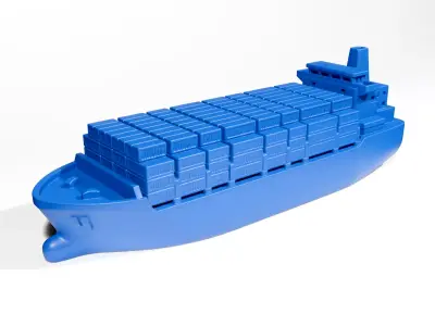 Modern container ship 3D print model