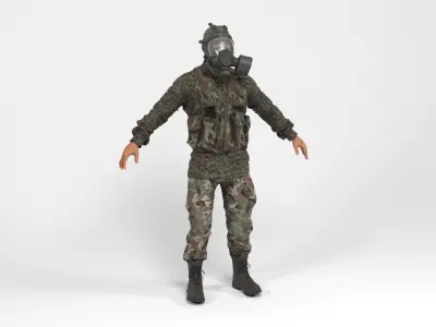Mercenary 2 Low-poly 3D model