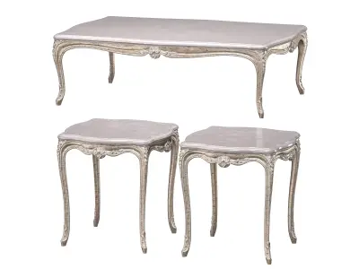 antique louis coffee table art 245 3D model