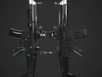 Fn scar Low-poly 3D model purchase