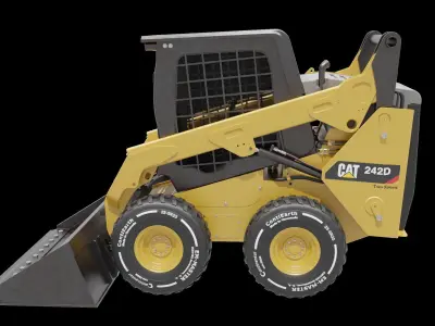 Skid Steer Loader Low-poly 3D model