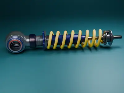  Motorcycle  SUSPENSION Free 3D model