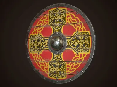 Viking Shield 29 Low-poly 3D model