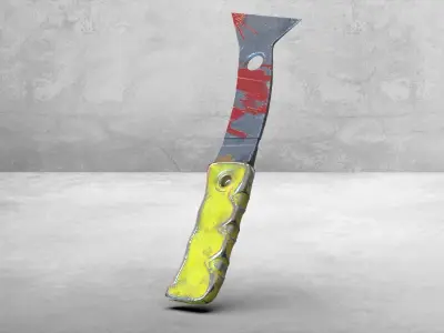 Blooded Knife Low-poly 3D model