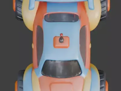 Cartoon Friendly RC Car 3D Model Low-poly 3D model