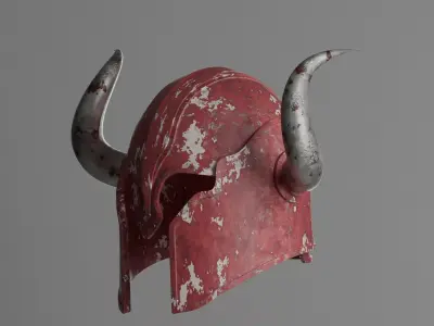 Knight Helmet 01 3D model 3D model