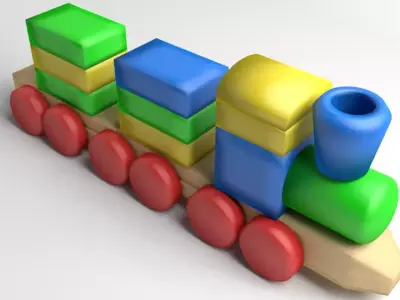 Train Toddler Toy 3D model