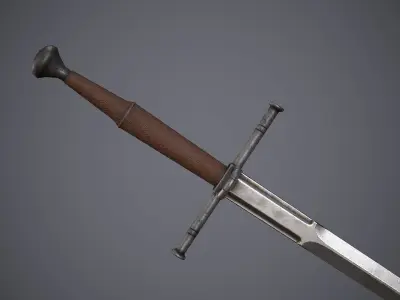 Espadon sword Low-poly 3D model