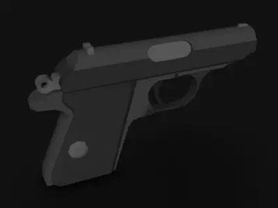Walther PPK Low-poly 3D model