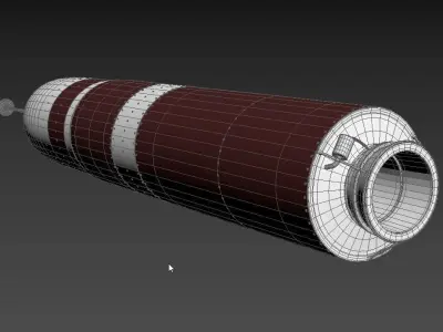 Trident D5 Submarine Ballistic Missile 3D model