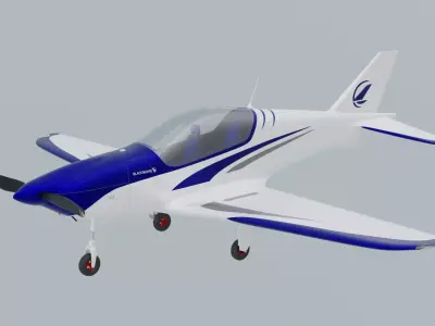 Airplane Blackshape 3D model