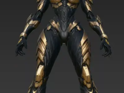 Female Scorpion Robot 3D model