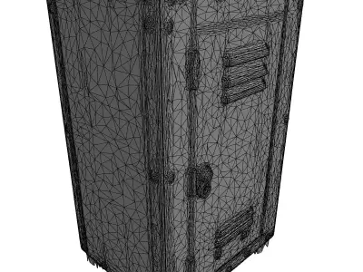 Industrial Metal Locker 3D Model Low-poly 3D model purchase