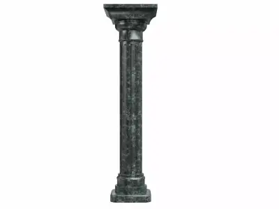 Dark marble column Low-poly 3D model