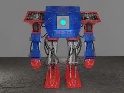 Sci-Fi Robot Low-poly 3D model