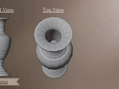 Vase - Antique Vase 3D Lowpoly model Low-poly 3D model