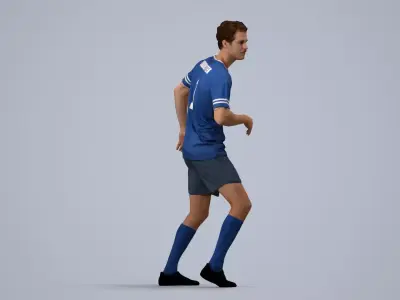 00557Jason007 - Adult Caucasian male running in athletic wear 3D model