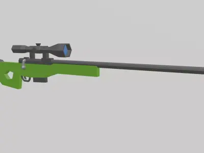 AWP sniper rifle Low-poly 3D model Low-poly 3D model