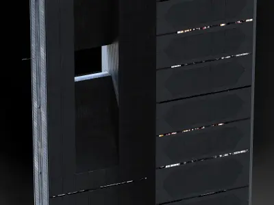 Brutalist Scifi Future Building 03 3D model