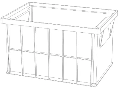 Stackable Storage Bin Capacity 2 Litres 3D print model