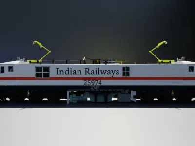 Indian Railways Engine WAP 7 Low-poly 3D model