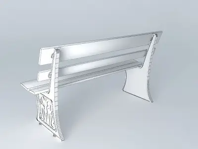 Eco Rail Track GWR Platform Bench Dummy Old Steam Days Free 3D model