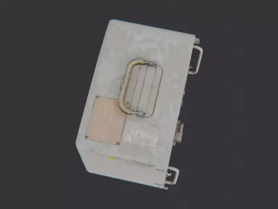 Vintage Military Radio Transceiver Low-poly 3D model