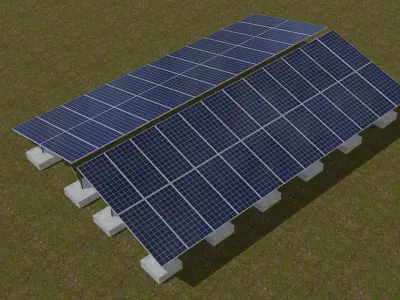 Solar panel 3D model purchase
