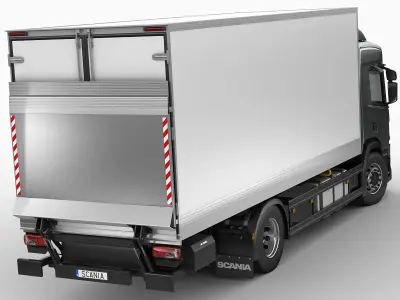 Box rigid truck P-series 2018 3D model