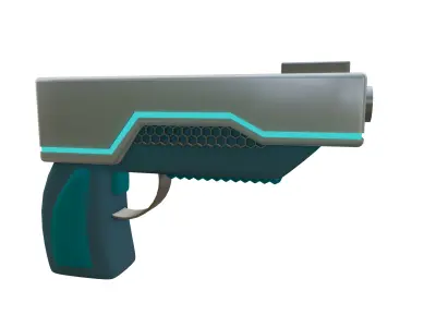 Futuristic Gun 3D model 7
