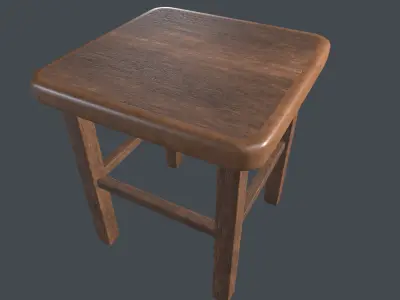 Chair Grunderzeit Classical Style 02 Low-poly 3D model