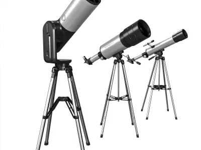 Telescope Pack Low-poly 3D model