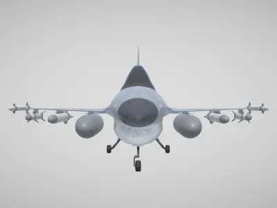 Military F16 Fighter Jet Low-poly 3D model