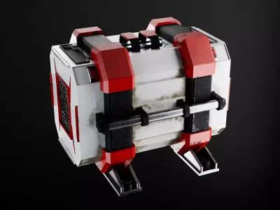 Storage box on a spaceship Game Assets item9 3D model